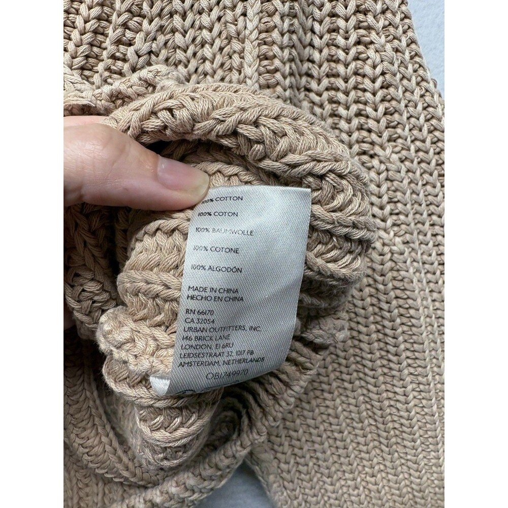 Free People Women's Tan Sweet Nothing Cardi Cardigan Size M Cotton Cropped - Picture 5 of 7
